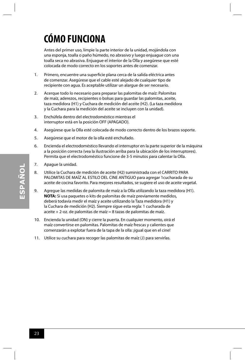 Cómo funciona | Nostalgia Electrics CCP399 User Manual | Page 25 / 42