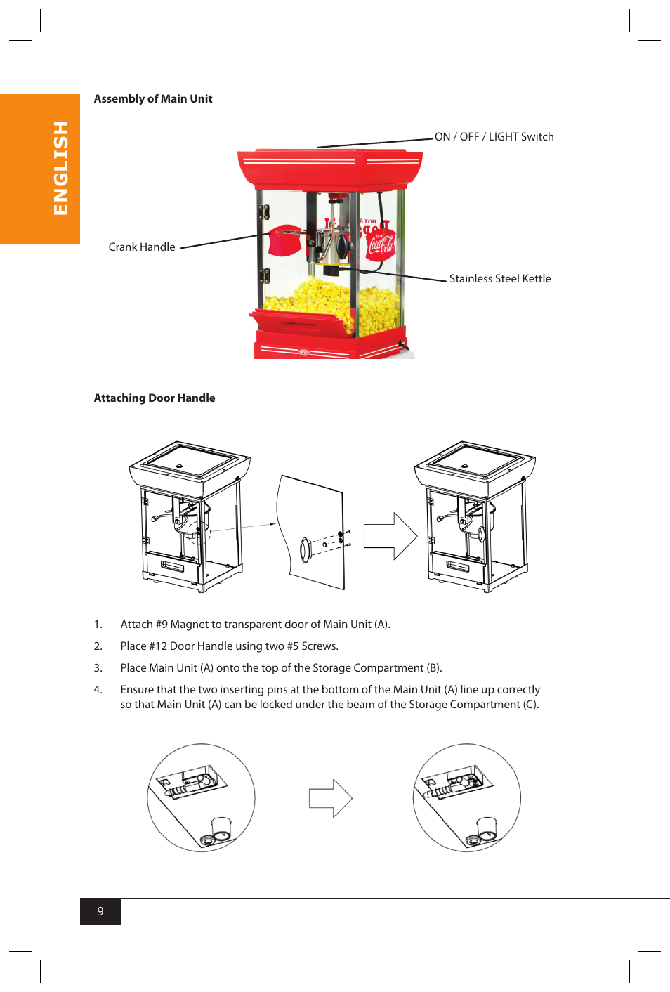 En g li s h | Nostalgia Electrics CCP399COKE User Manual | Page 11 / 42