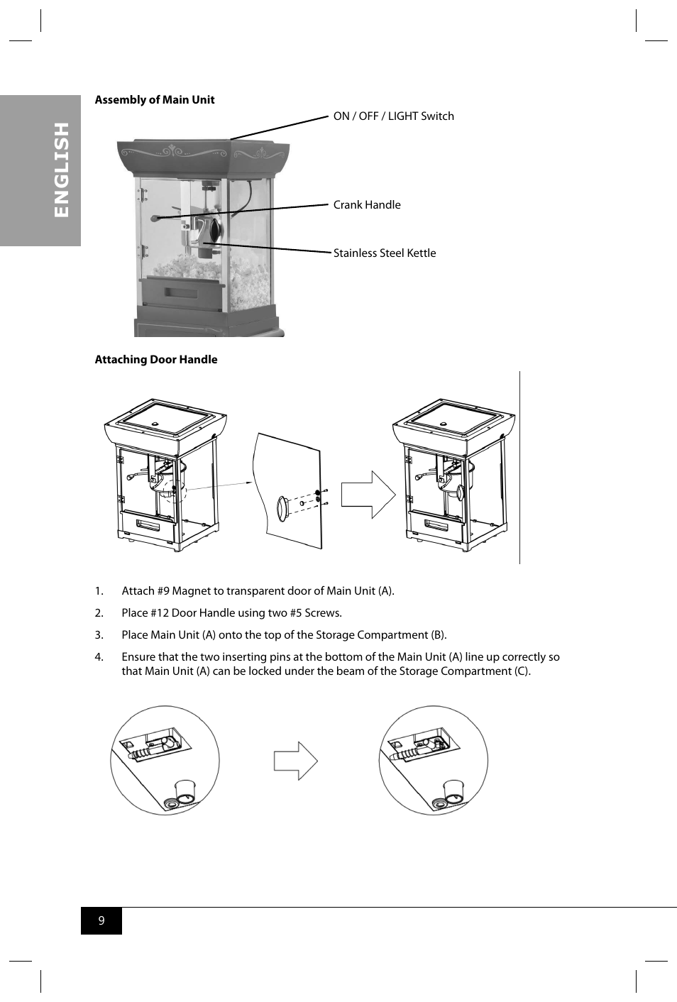 En g li s h | Nostalgia Electrics CCP400 User Manual | Page 11 / 42