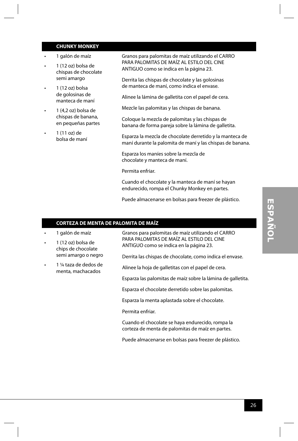 Nostalgia Electrics CCP400 User Manual | Page 28 / 42