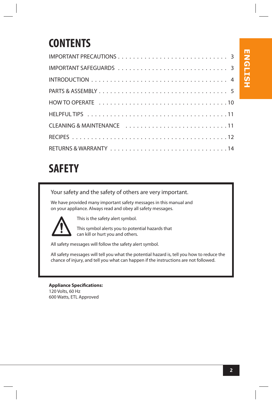Nostalgia Electrics CCP510 User Manual | Page 4 / 44