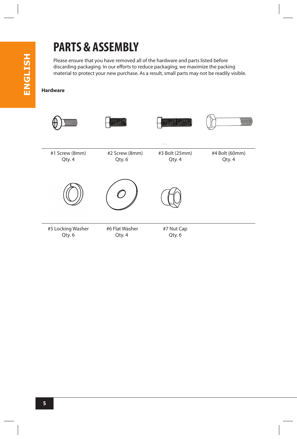 Parts & assembly, En g li s h | Nostalgia Electrics CCP510 User Manual | Page 7 / 44