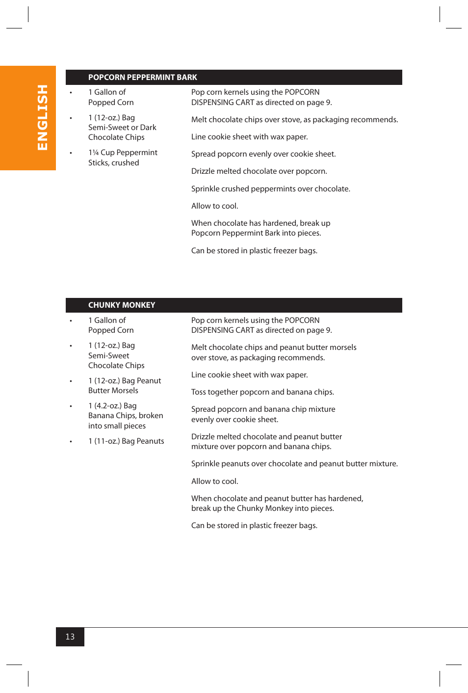En g li s h | Nostalgia Electrics CCP810 User Manual | Page 15 / 40