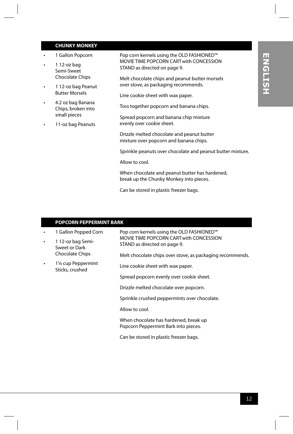 En g li s h | Nostalgia Electrics CCP610 User Manual | Page 14 / 40