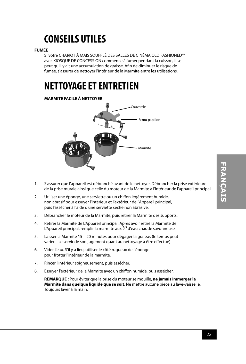 Conseils utiles, Nettoyage et entretien | Nostalgia Electrics CCP610 User Manual | Page 24 / 40