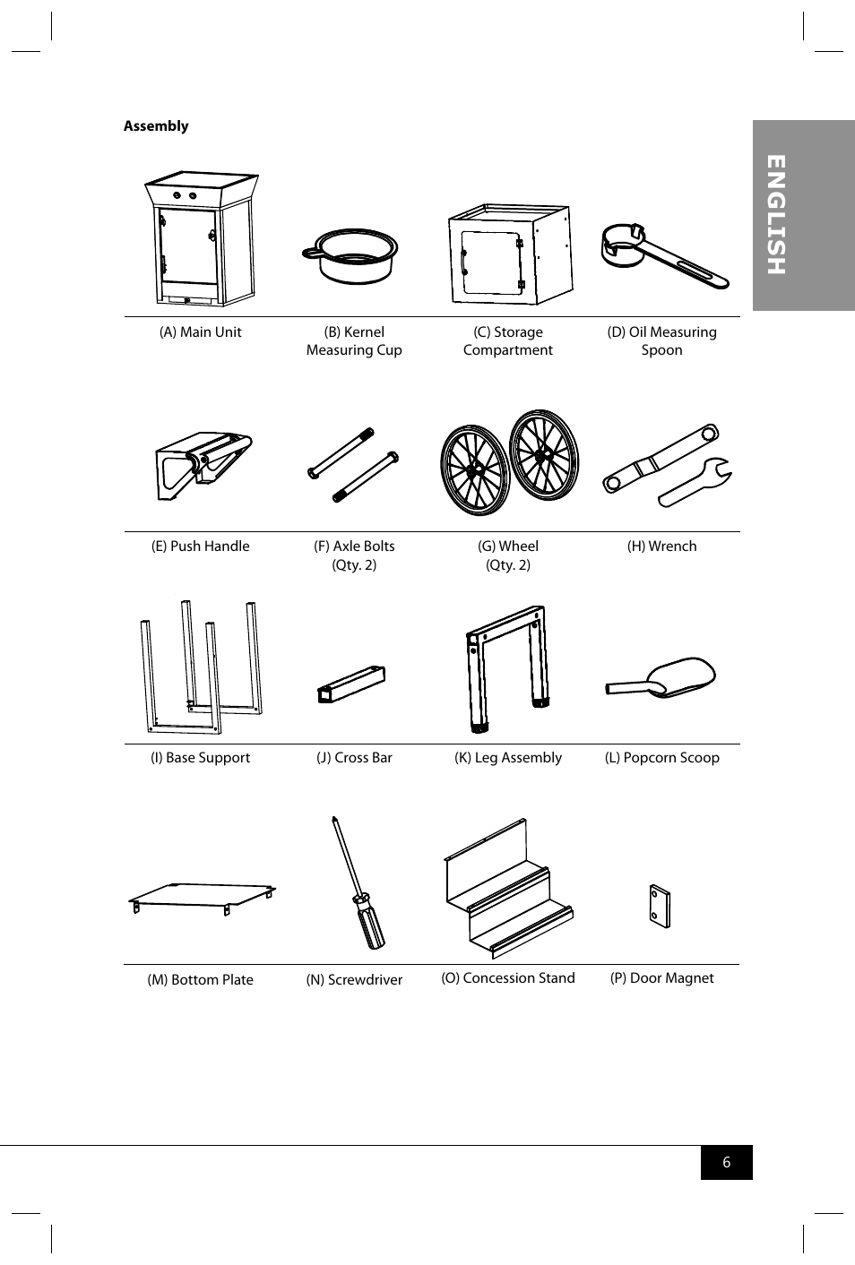 En g li s h | Nostalgia Electrics CCP610 User Manual | Page 8 / 40