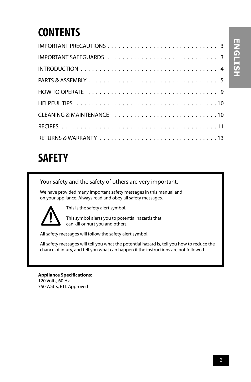 Nostalgia Electrics CCP900 User Manual | Page 4 / 16