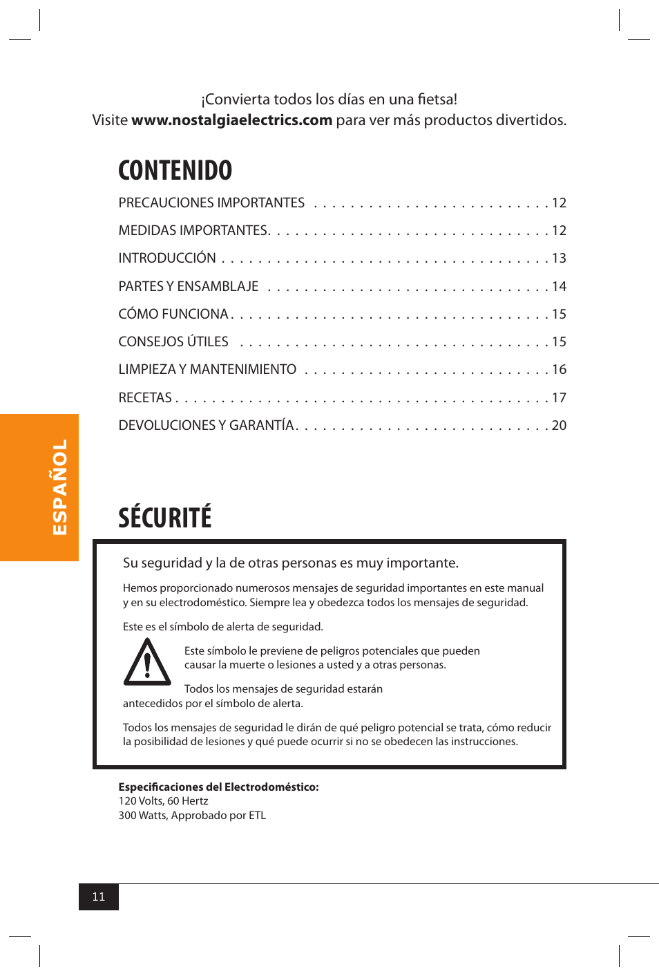Nostalgia Electrics KPM200 User Manual | Page 13 / 32