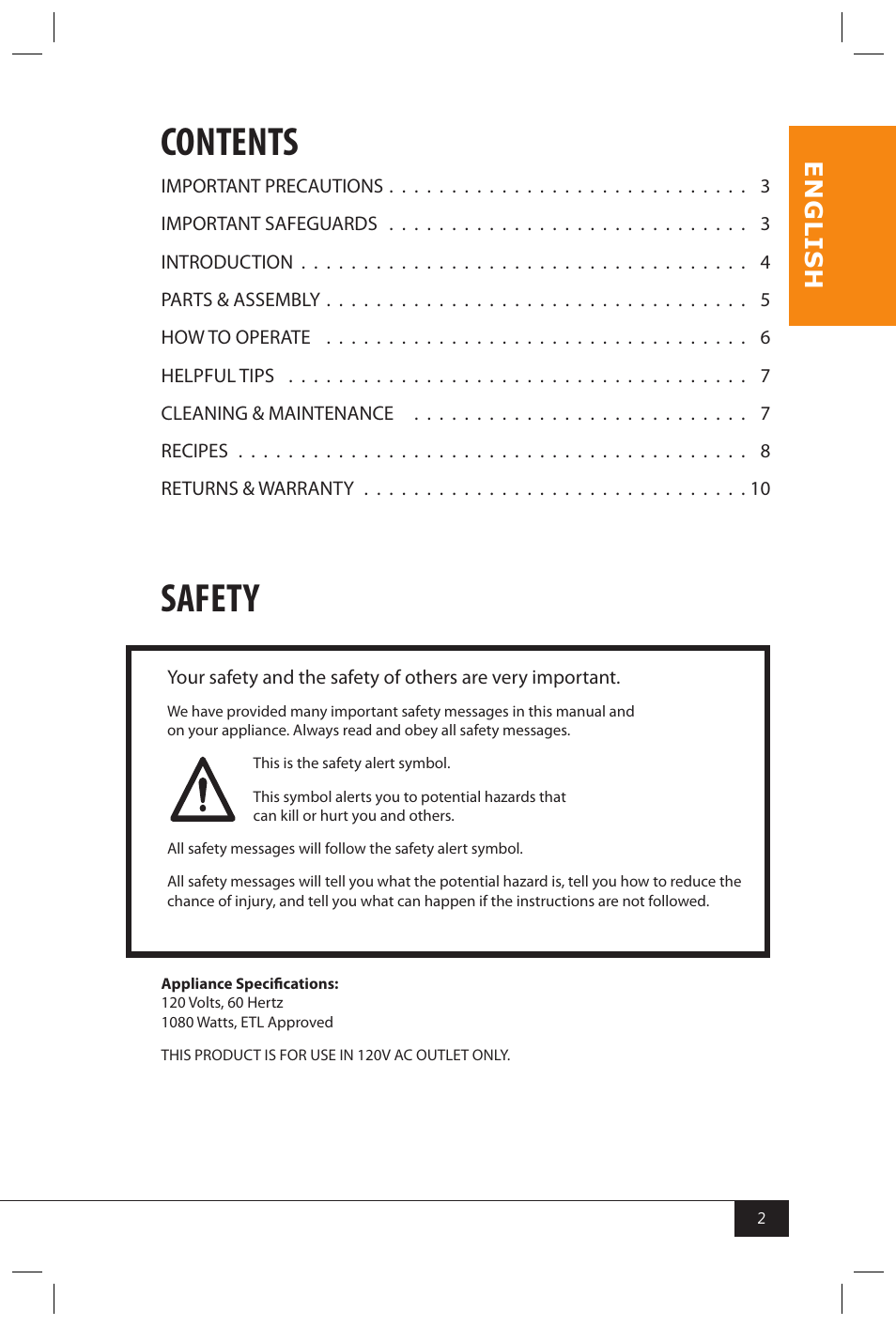 Nostalgia Electrics OFP501 User Manual | Page 4 / 12