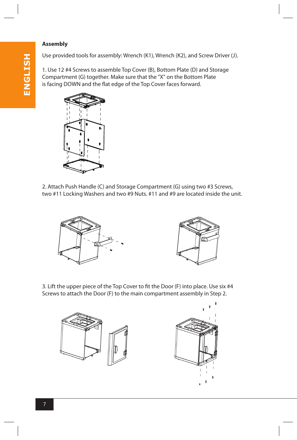 En g li s h | Nostalgia Electrics KPM200 CART User Manual | Page 9 / 18