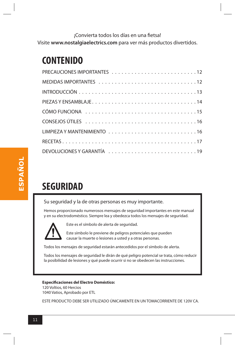 Nostalgia Electrics RHP310 COKEKIT User Manual | Page 13 / 31