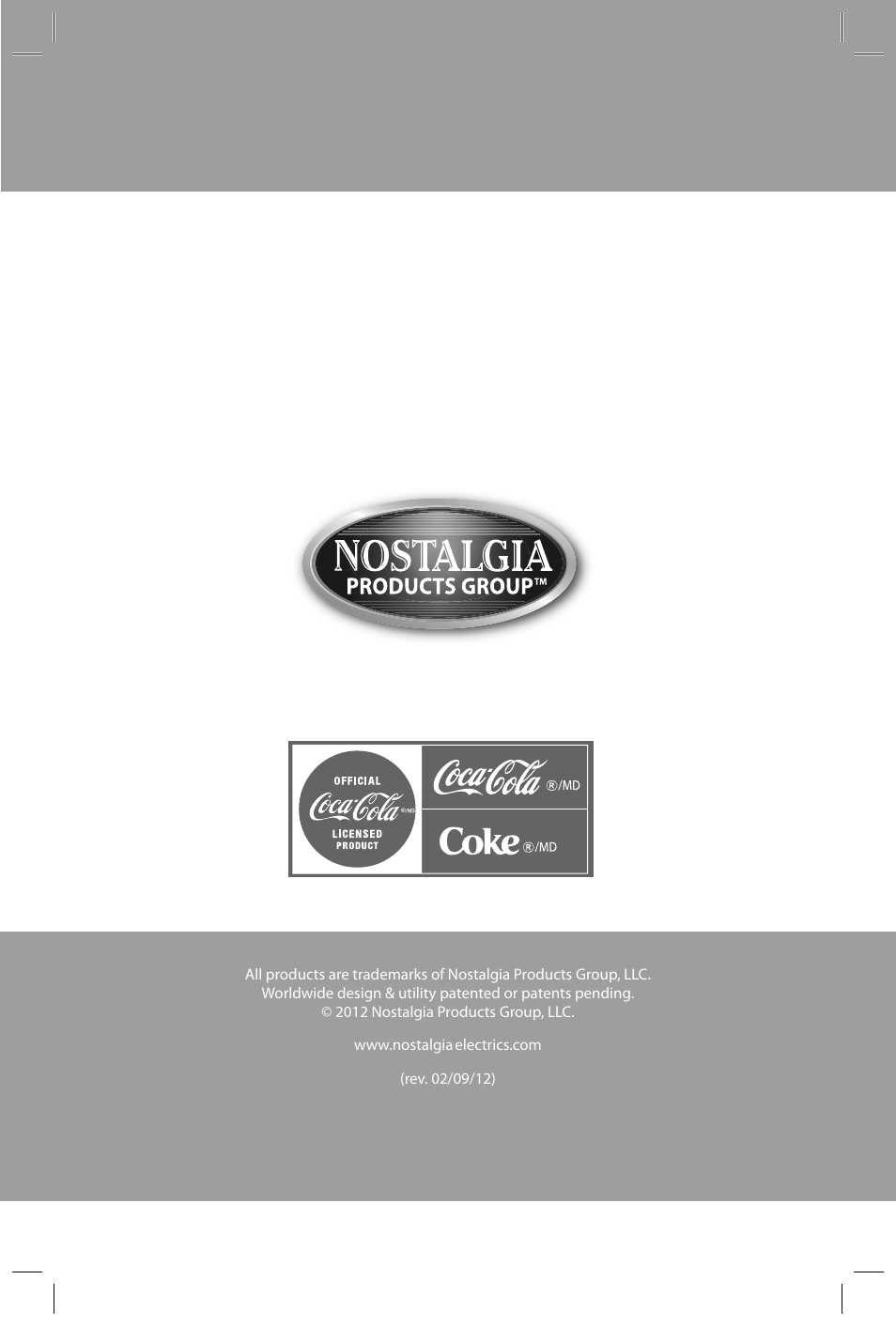 Nostalgia Electrics RHP310 COKE User Manual | 32 pages