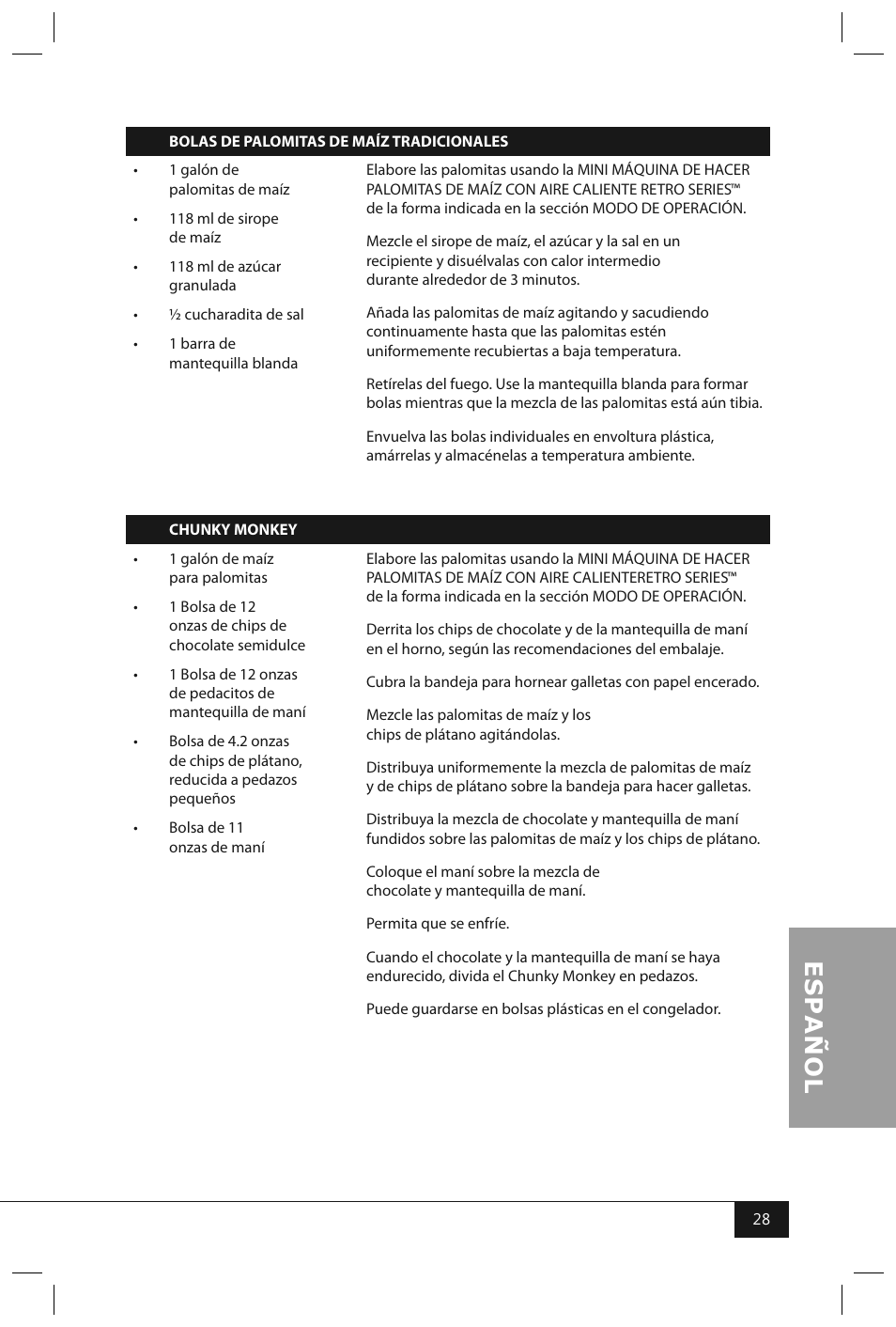 Nostalgia Electrics RHP310 User Manual | Page 30 / 32