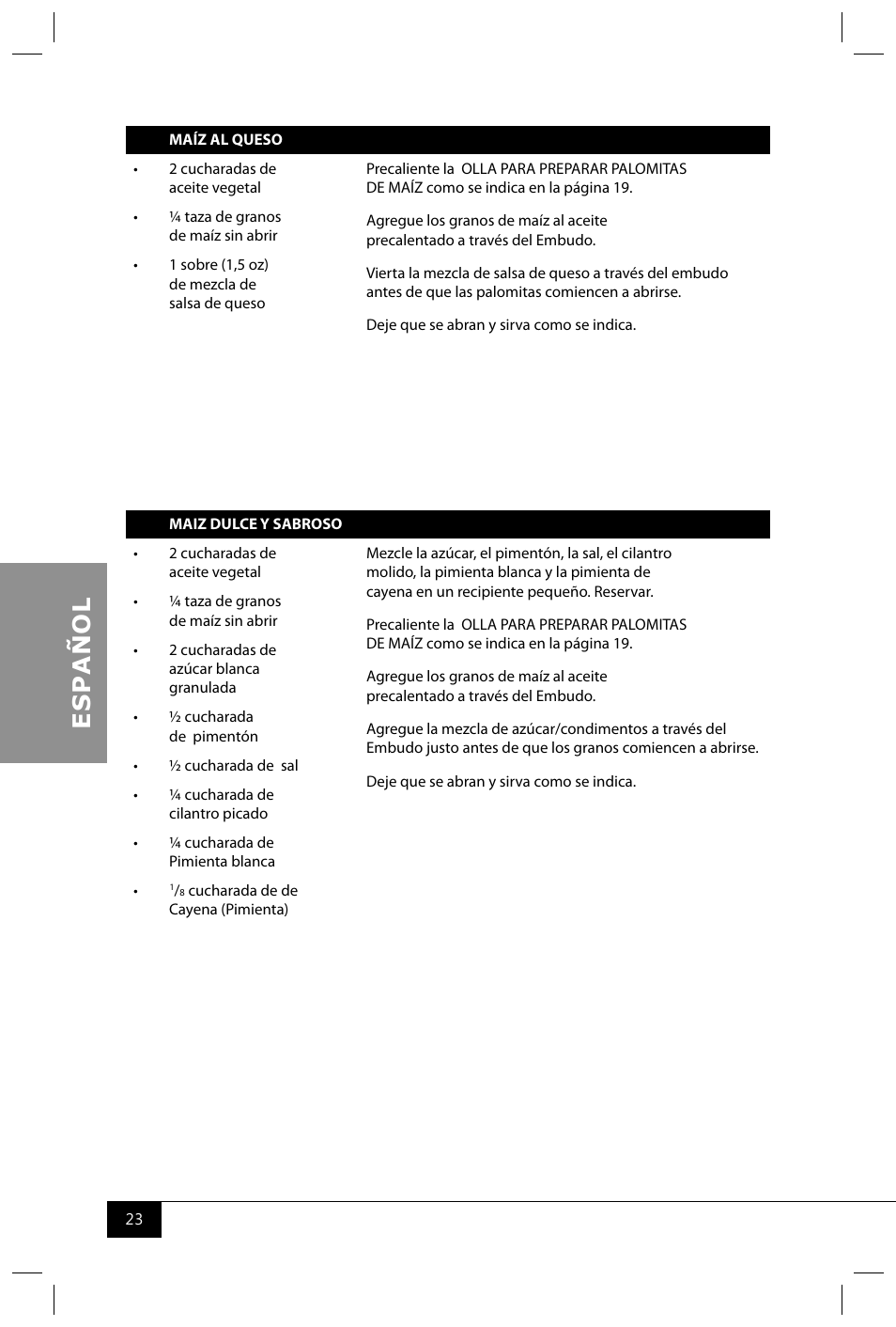 Nostalgia Electrics PKC200 User Manual | Page 25 / 42