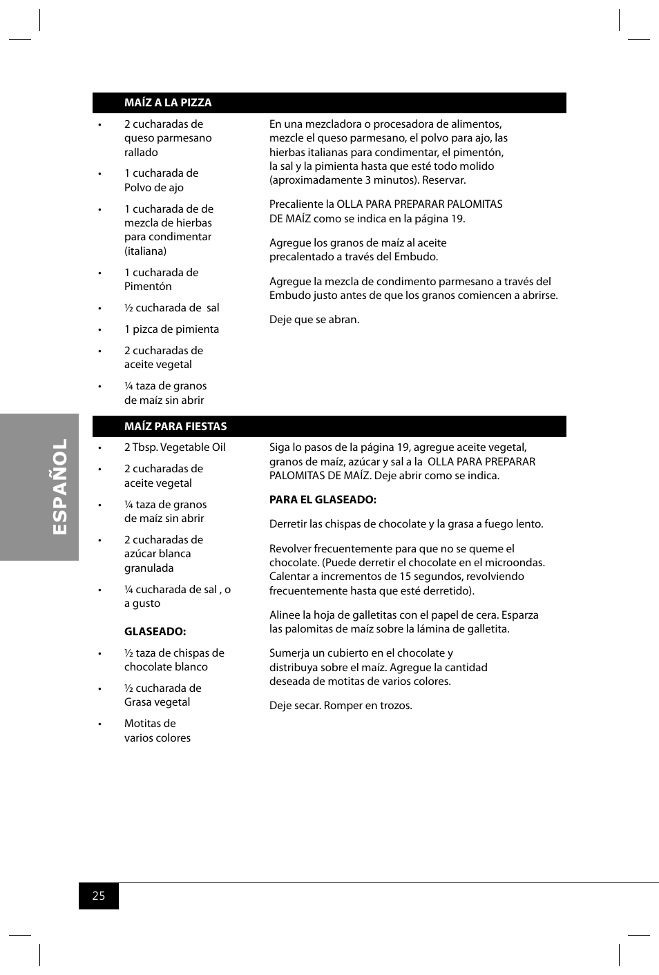 Nostalgia Electrics PKC200 User Manual | Page 27 / 42