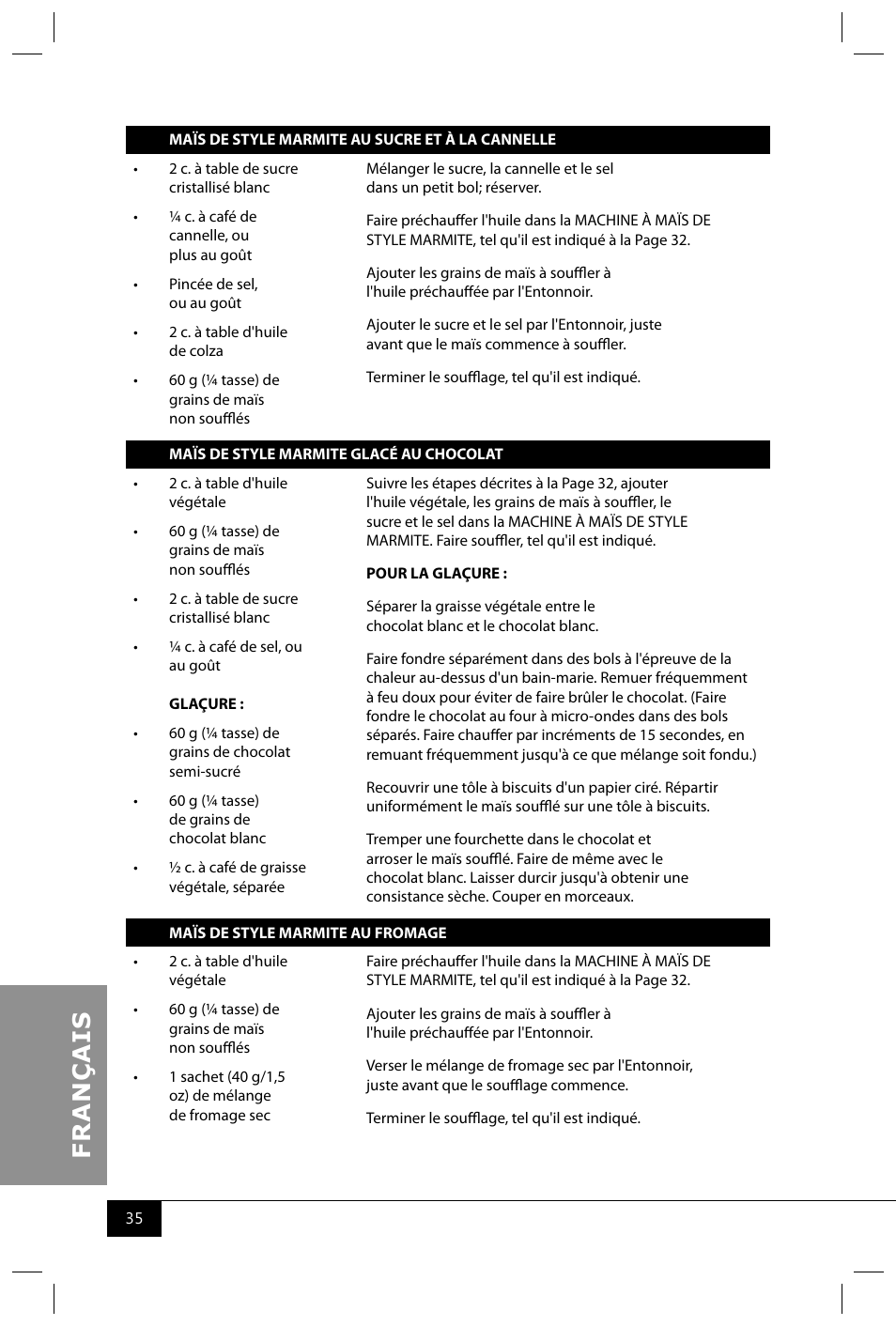 Nostalgia Electrics PKC200 User Manual | Page 37 / 42