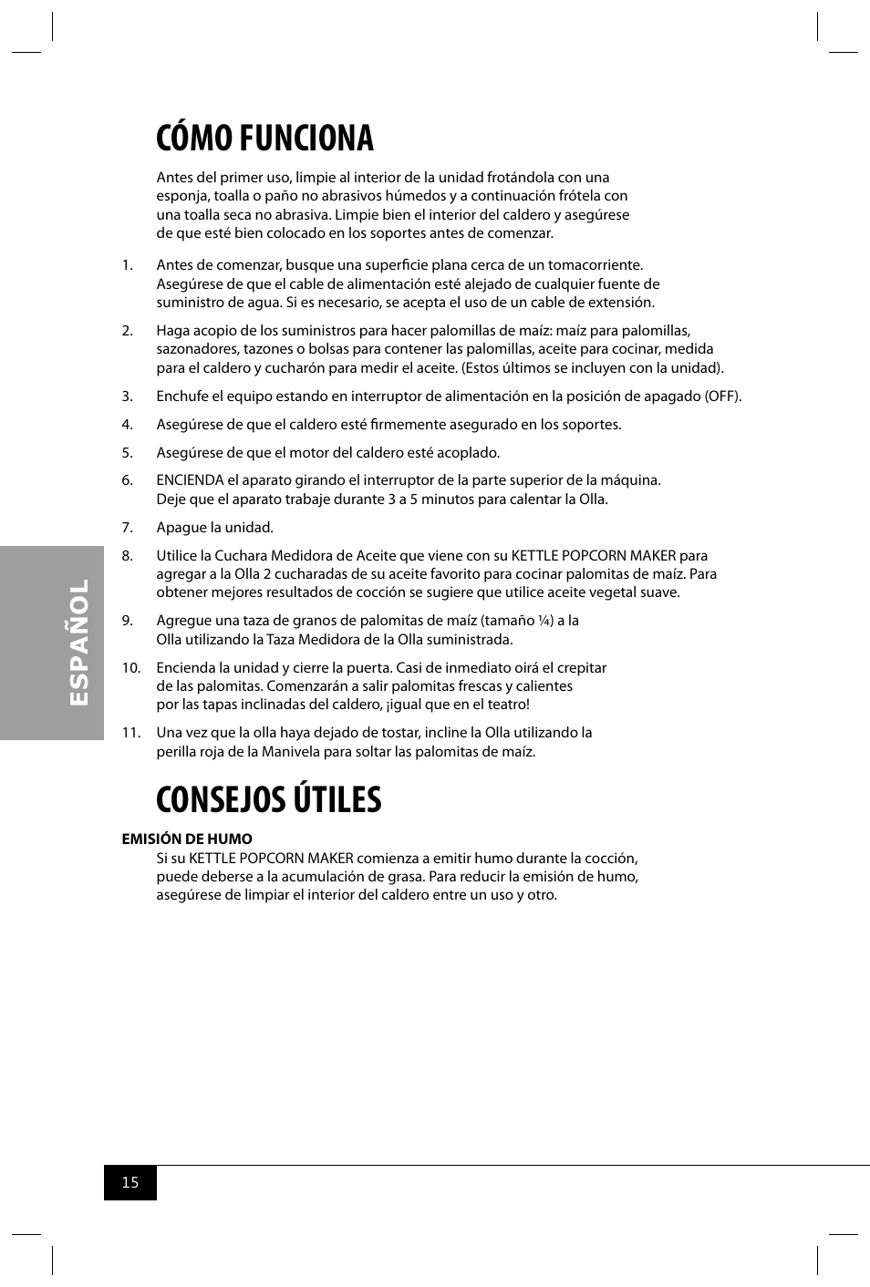 Cómo funciona, Consejos útiles | Nostalgia Electrics RKP630 COKE User Manual | Page 17 / 32