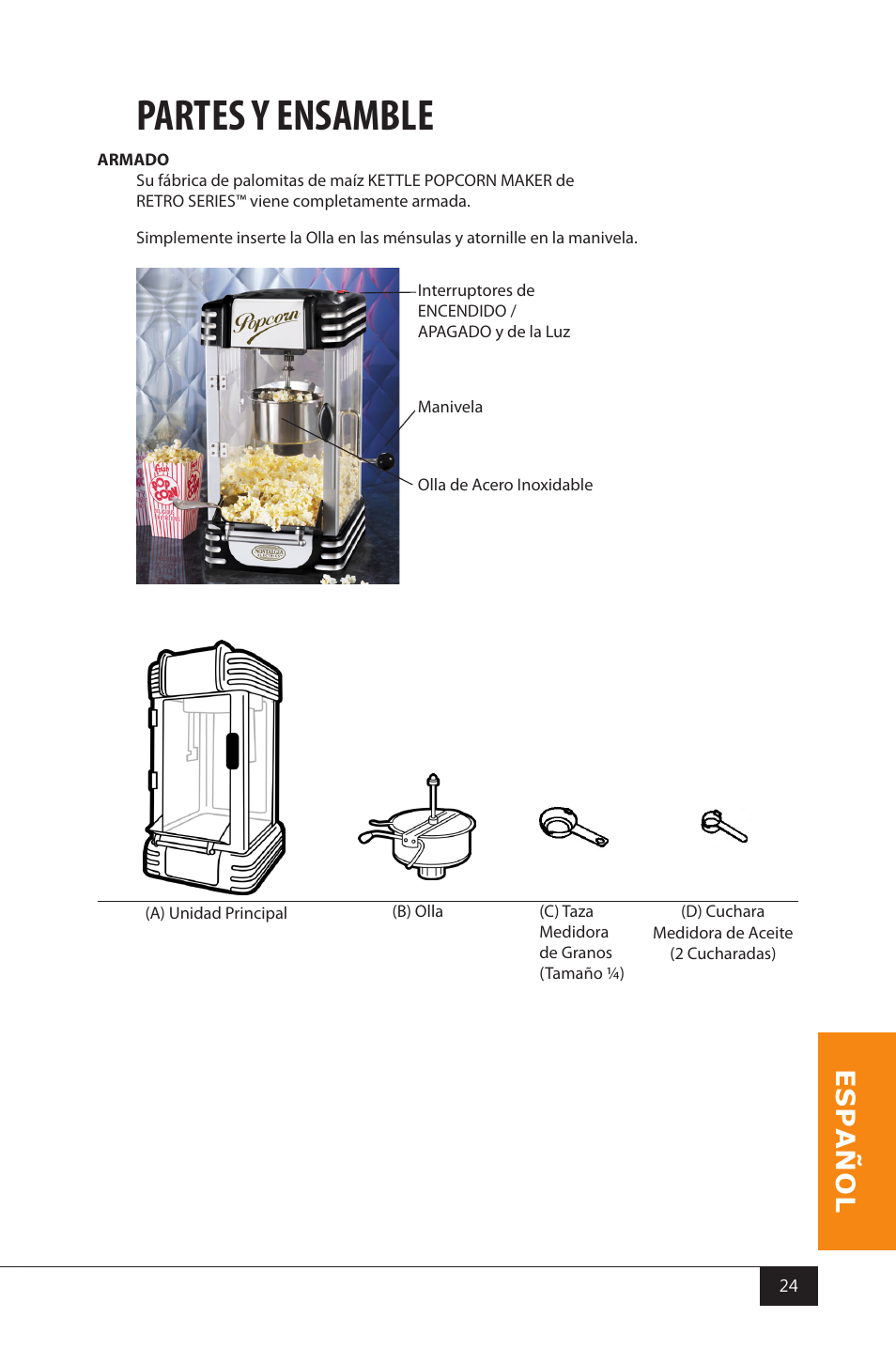 Partes y ensamble | Nostalgia Electrics RKP630 SERIES User Manual | Page 26 / 32