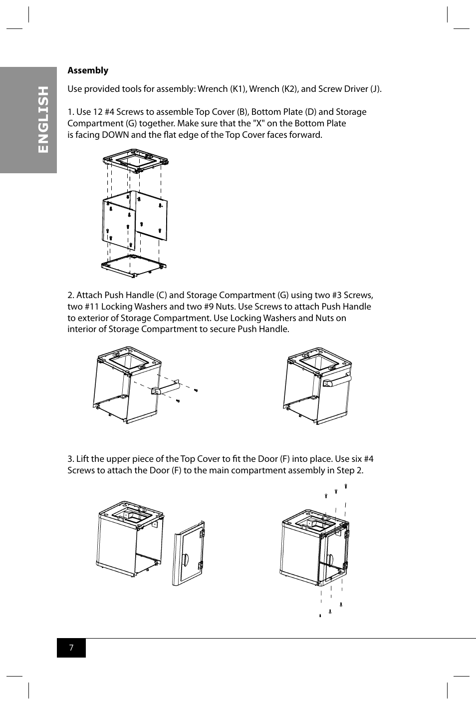 En g li s h | Nostalgia Electrics RKP530 CART User Manual | Page 9 / 18