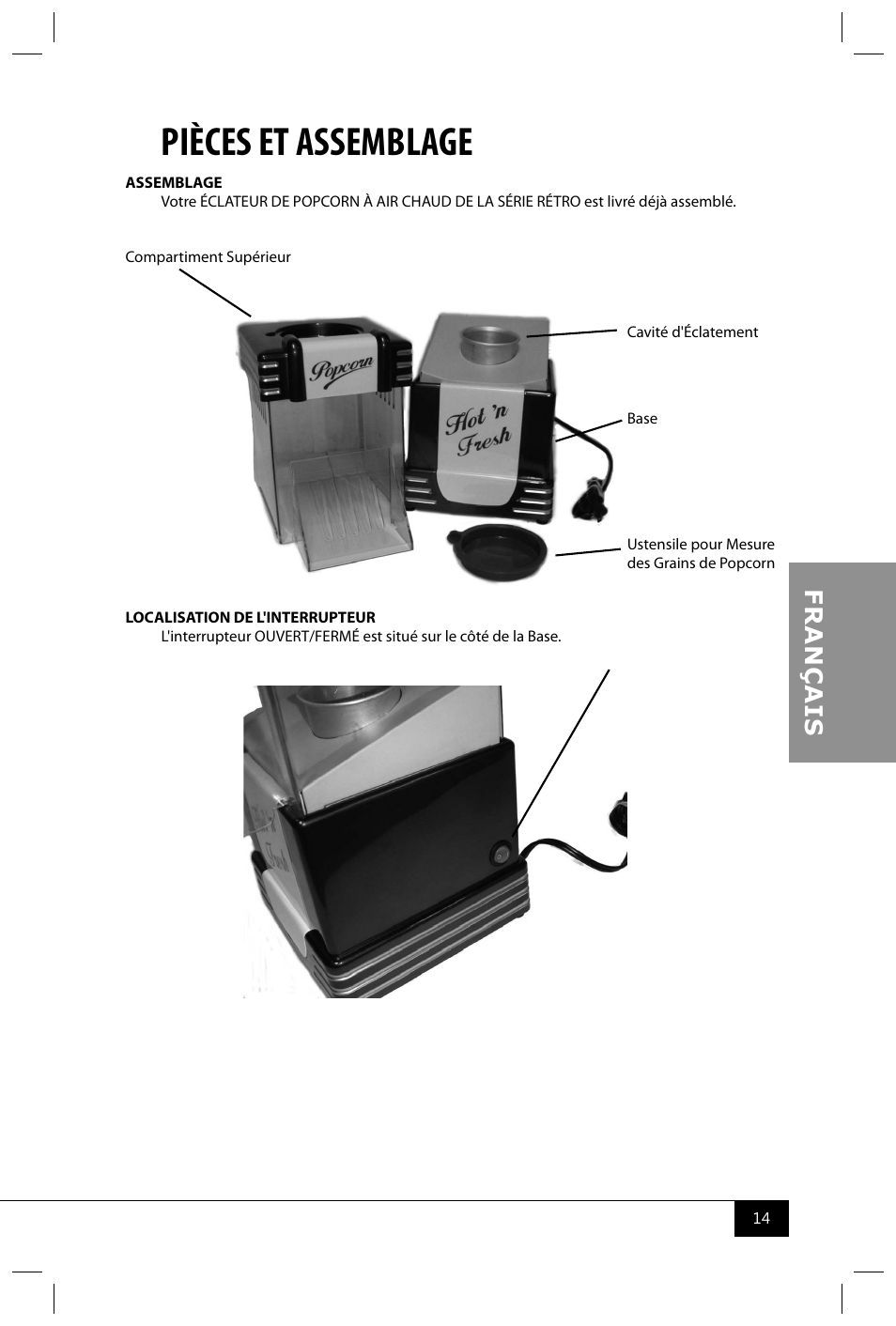 Pièces et assemblage | Nostalgia Electrics RHP625 SERIES User Manual | Page 16 / 32