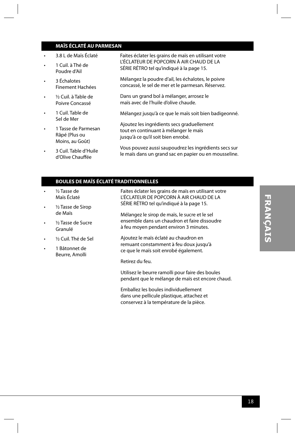 Nostalgia Electrics RHP625 SERIES User Manual | Page 20 / 32