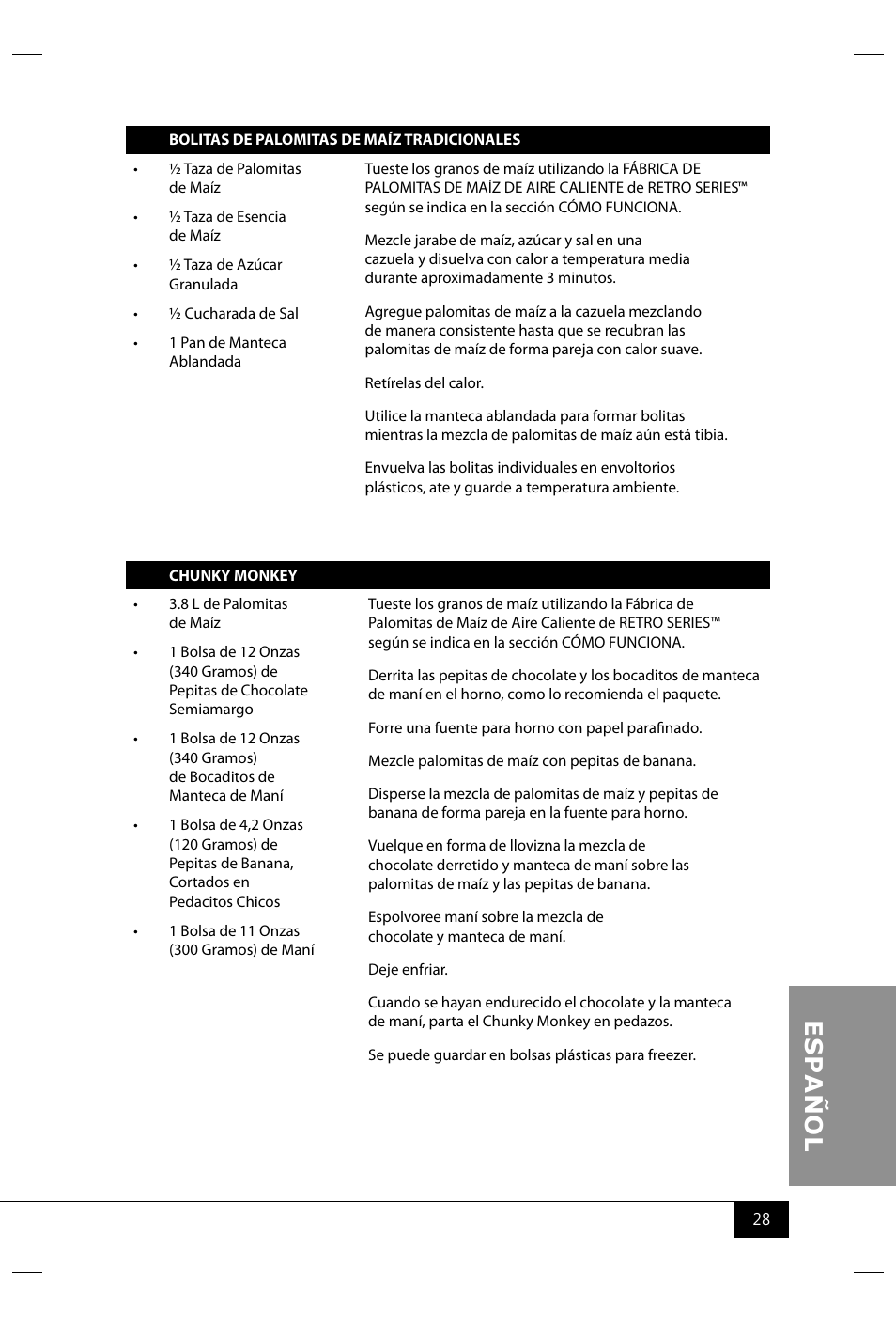 Nostalgia Electrics RHP625 SERIES User Manual | Page 30 / 32