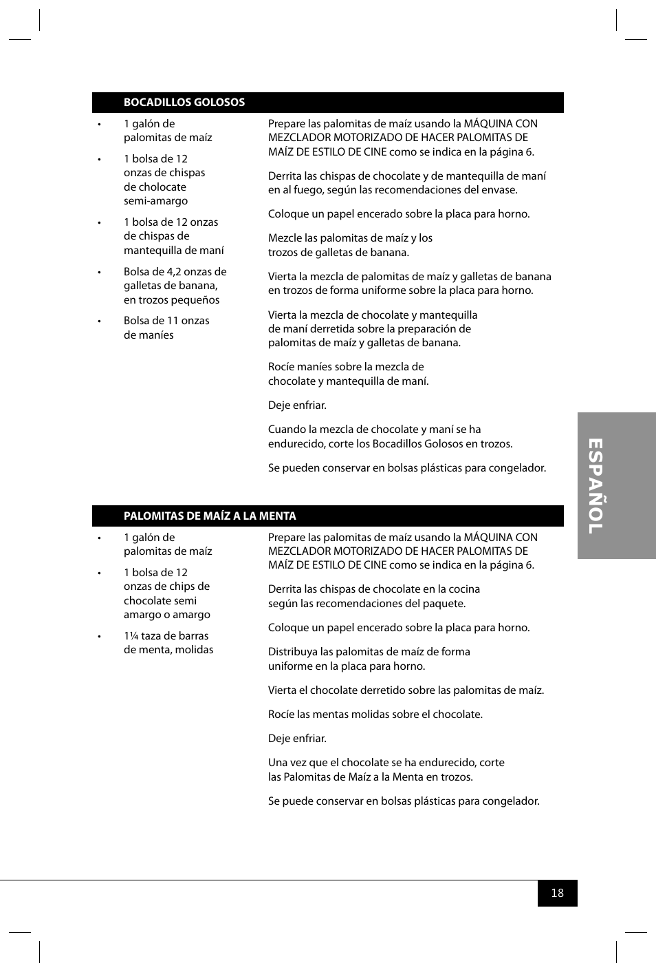 Nostalgia Electrics TPM100 REDBLK User Manual | Page 20 / 30