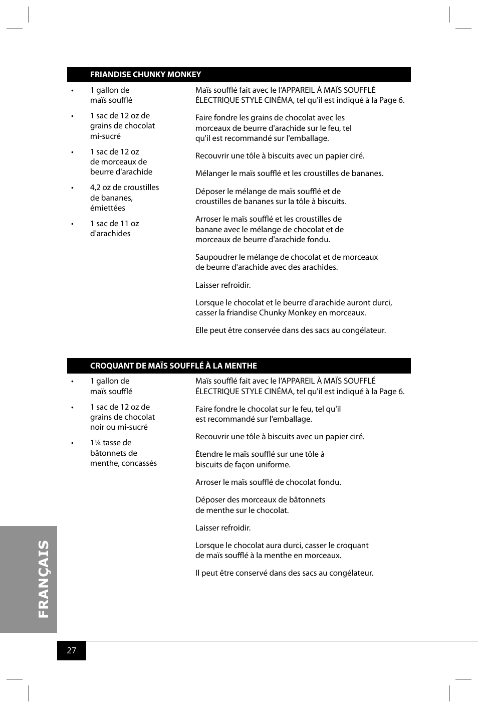 Nostalgia Electrics TPM100 REDBLK User Manual | Page 29 / 30