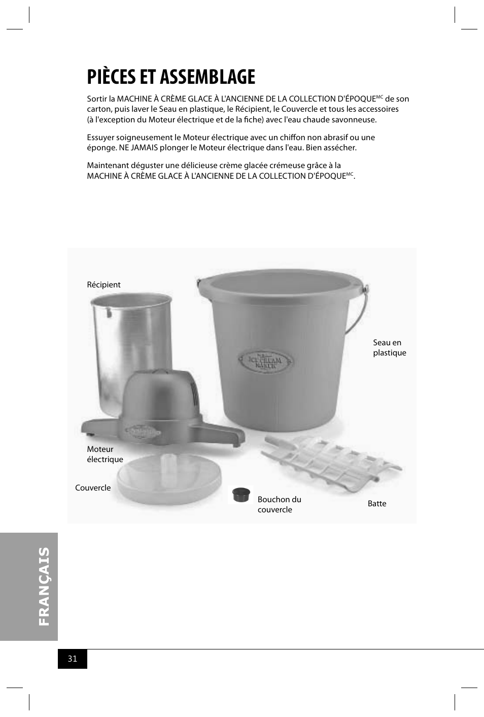 Pièces et assemblage | Nostalgia Electrics ICMP400 SERIES User Manual | Page 33 / 42