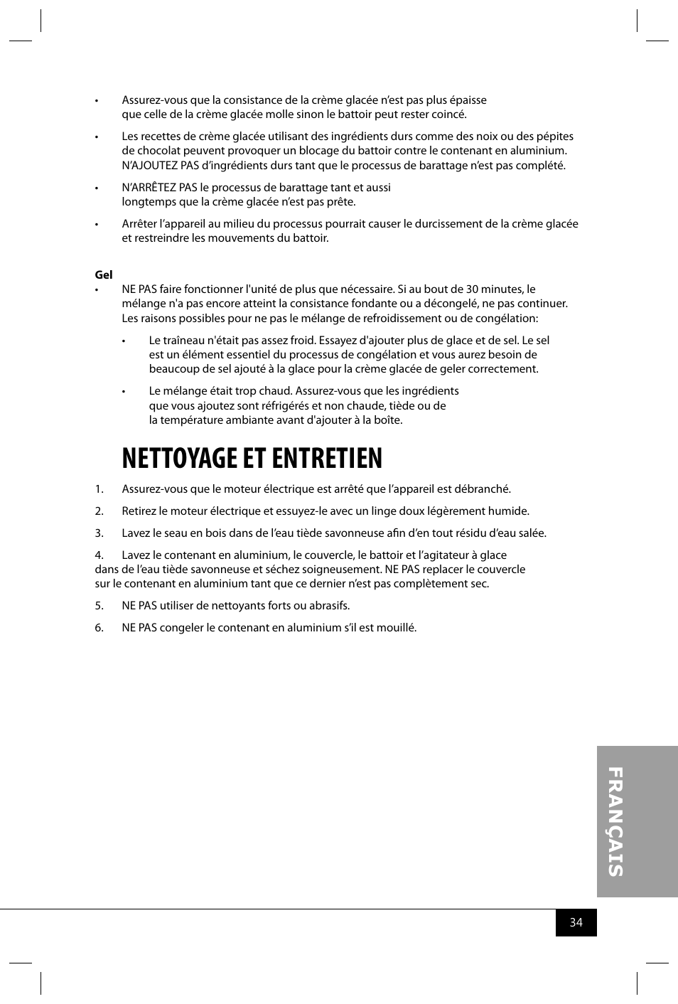 Nettoyage et entretien | Nostalgia Electrics ICMP400 SERIES User Manual | Page 36 / 42