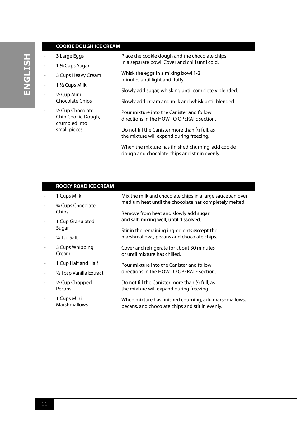 En g li s h | Nostalgia Electrics ICMP200 WD User Manual | Page 13 / 42