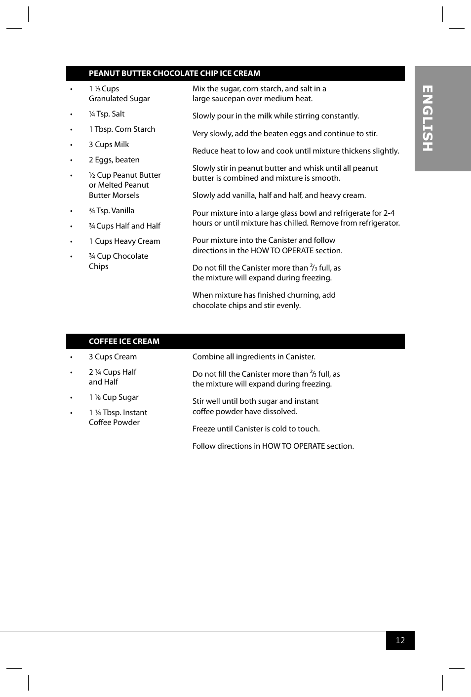 En g li s h | Nostalgia Electrics ICMP200 WD User Manual | Page 14 / 42