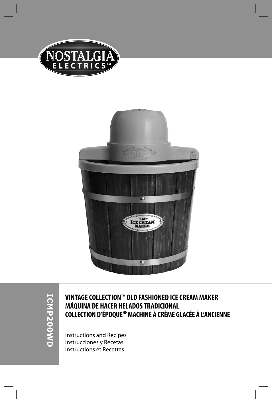 Nostalgia Electrics ICMP200 WD User Manual | Page 2 / 42