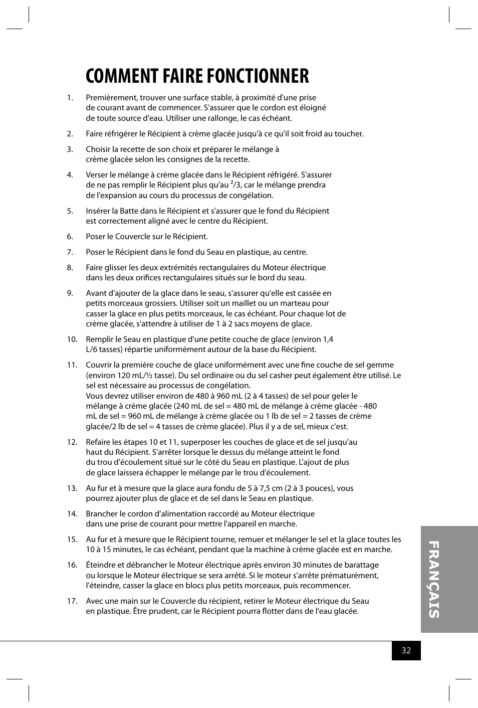 Comment faire fonctionner | Nostalgia Electrics ICMP200 WD User Manual | Page 34 / 42