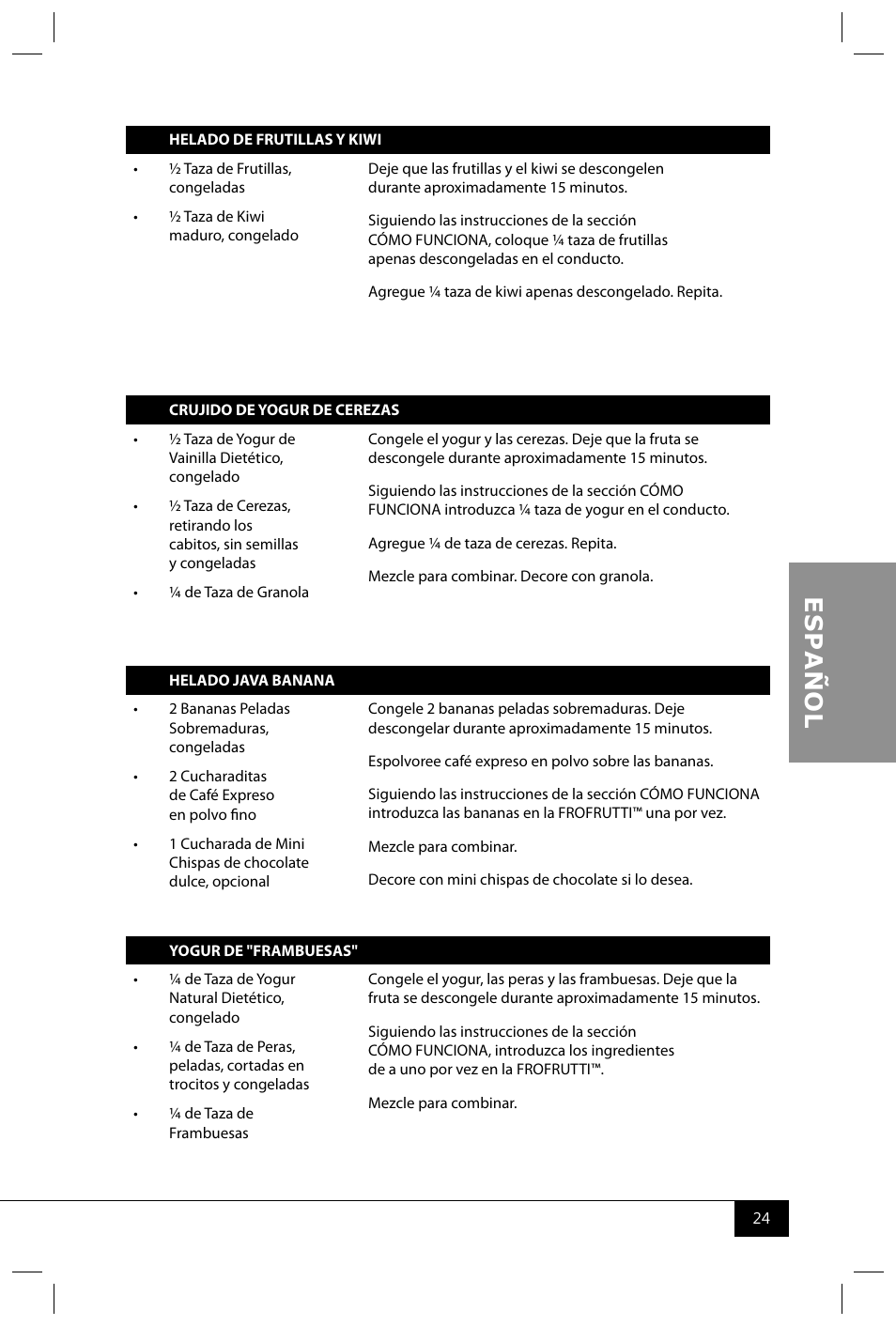 Nostalgia Electrics FFT100 User Manual | Page 26 / 42