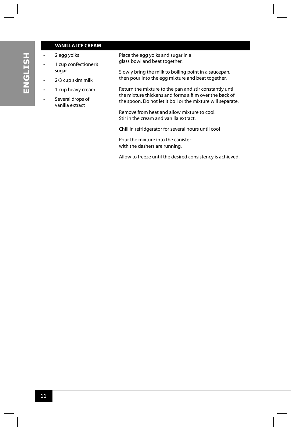 En g li s h | Nostalgia Electrics DIC200 RETRO RED User Manual | Page 13 / 14