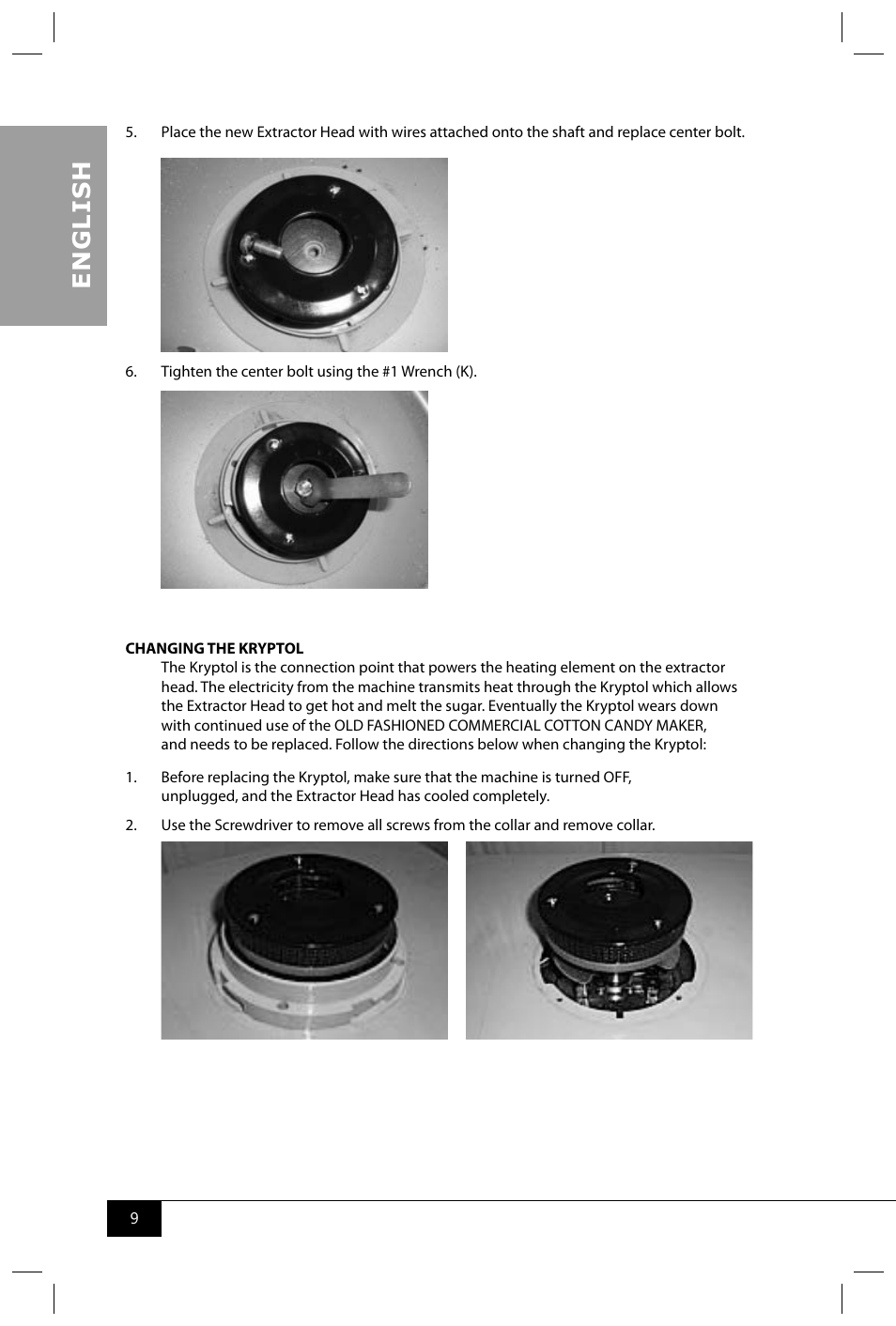 En g li s h | Nostalgia Electrics CCM600 User Manual | Page 11 / 40