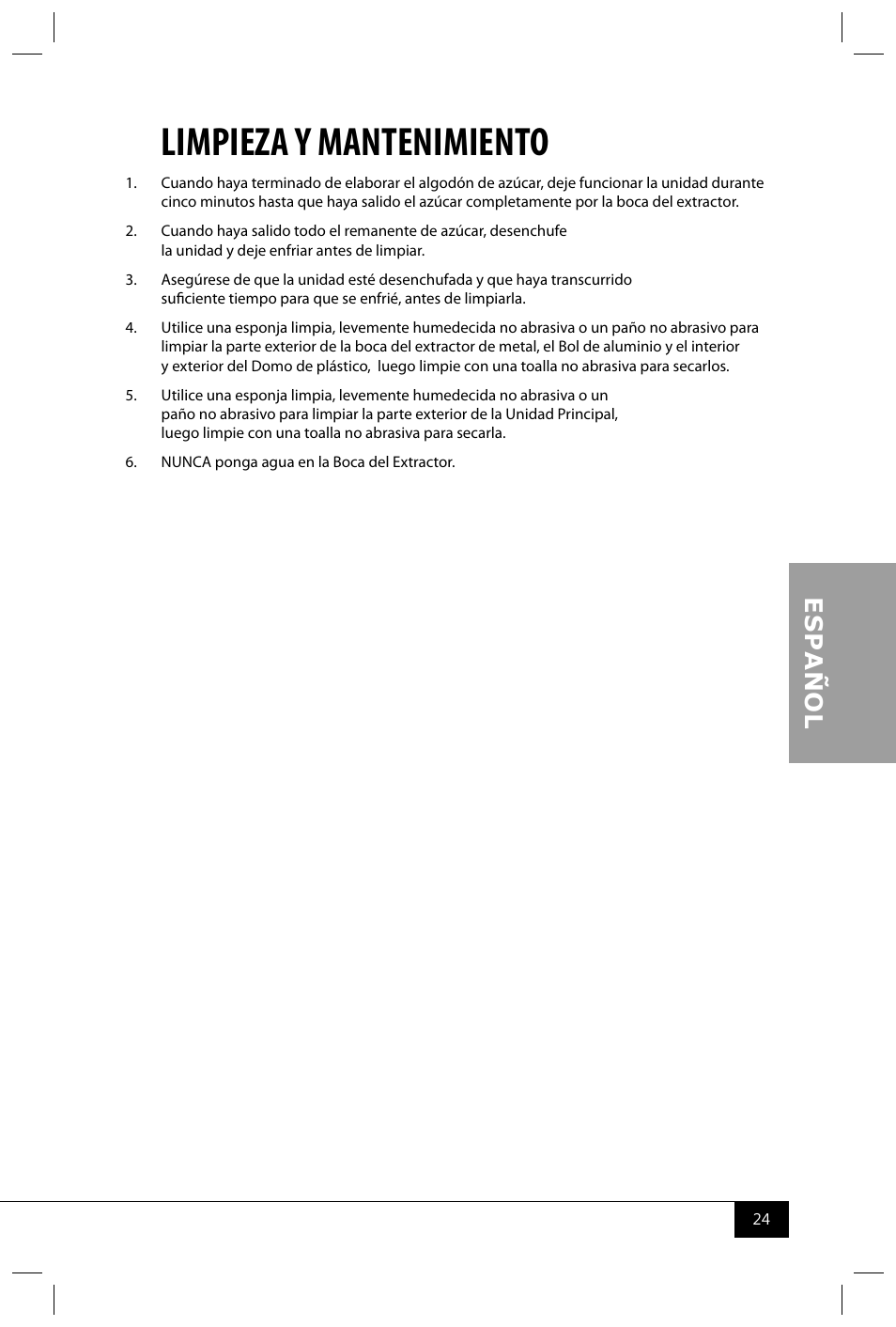 Limpieza y mantenimiento | Nostalgia Electrics CCM600 User Manual | Page 26 / 40