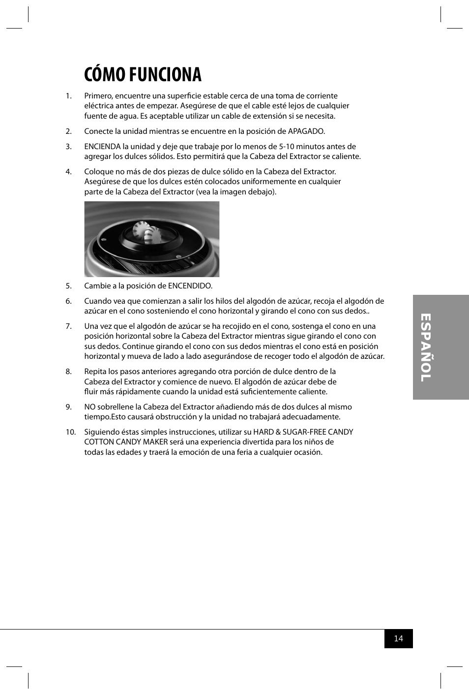 Cómo funciona | Nostalgia Electrics PCM305 User Manual | Page 16 / 28