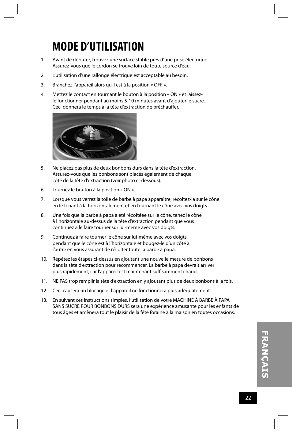 Mode d’utilisation | Nostalgia Electrics PCM305 User Manual | Page 24 / 28