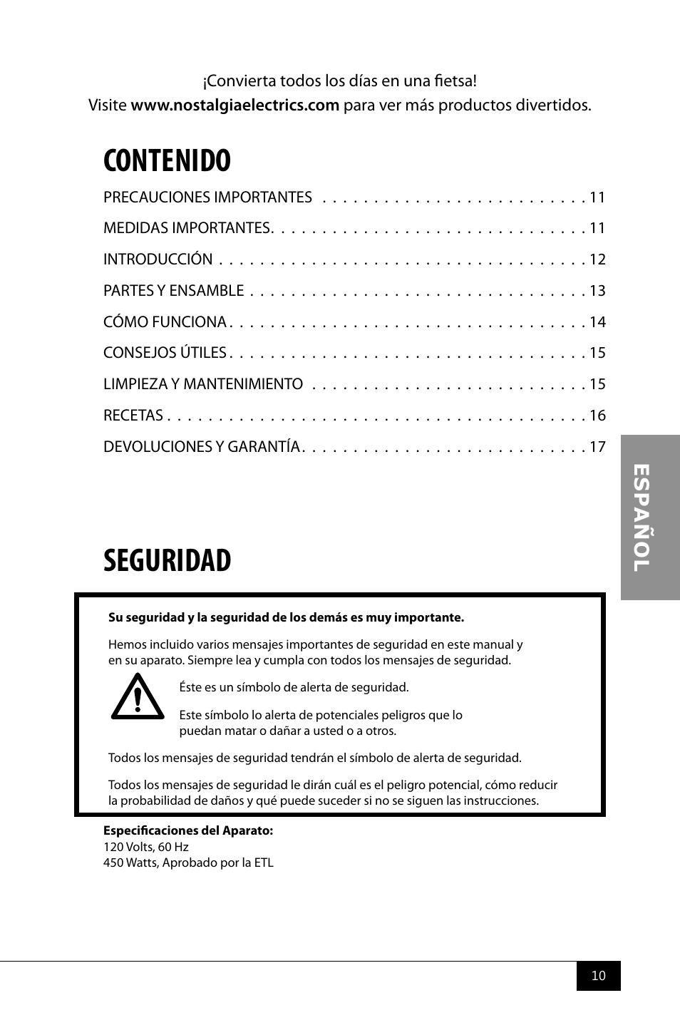Nostalgia Electrics PCM805 User Manual | Page 12 / 28