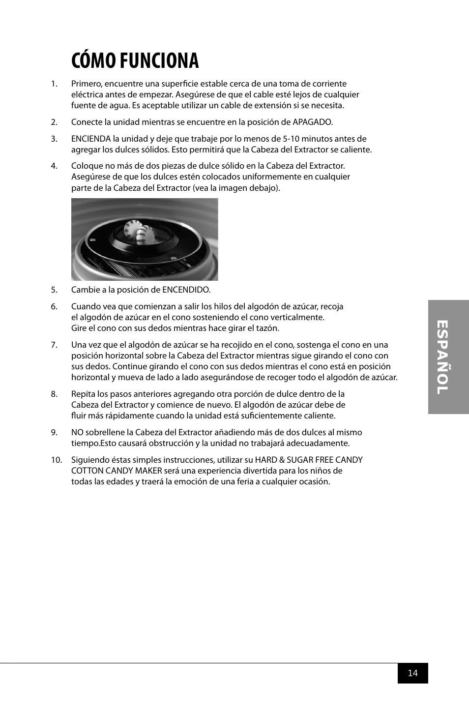 Cómo funciona | Nostalgia Electrics PCM805 User Manual | Page 16 / 28