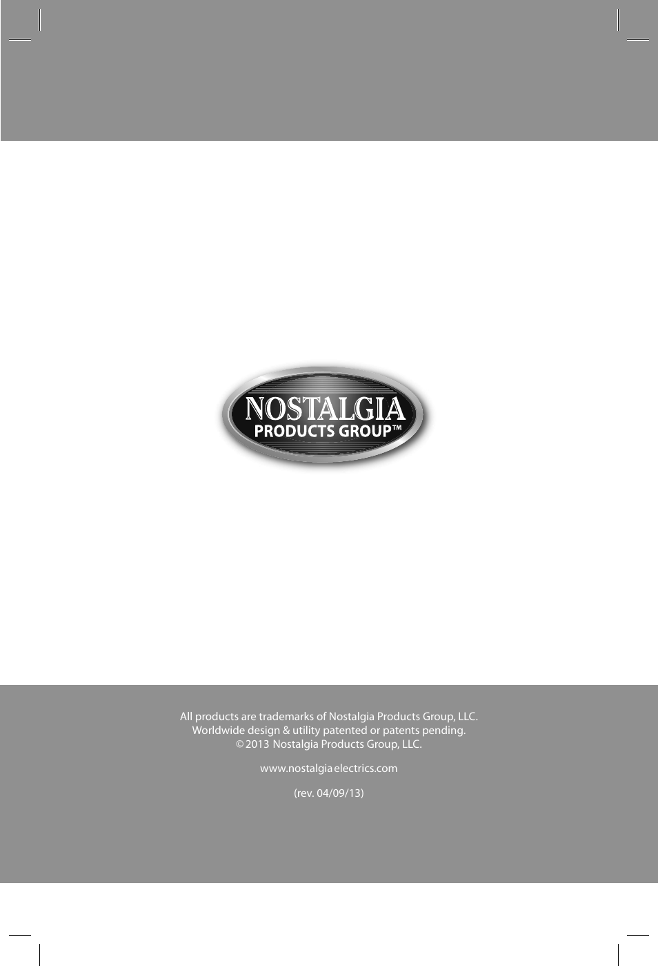 Nostalgia Electrics PCM405 SERIES User Manual | 28 pages