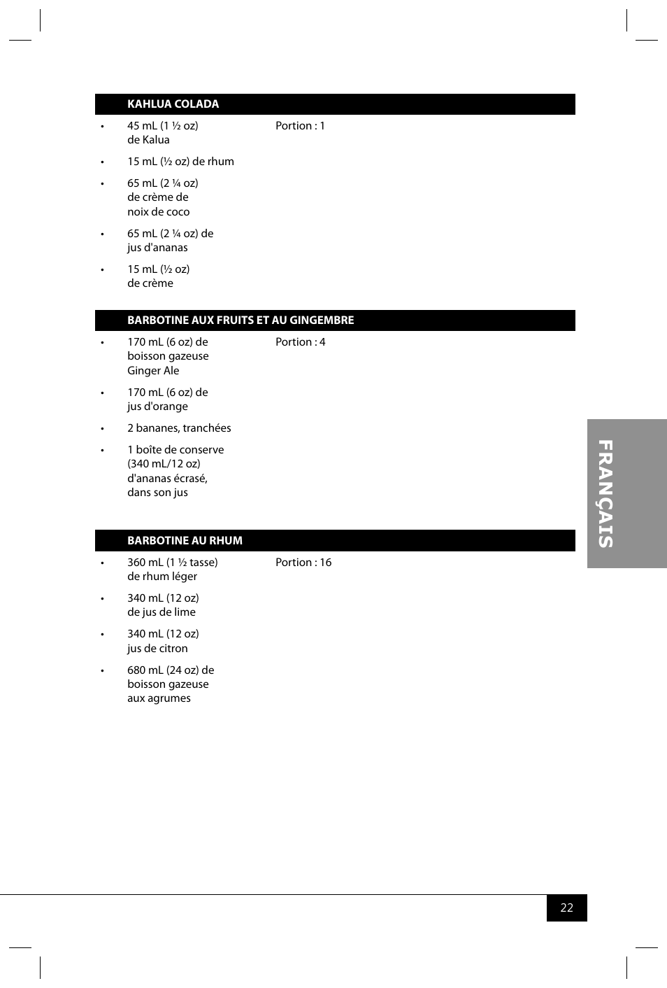 Nostalgia Electrics MSB600 SERIES User Manual | Page 24 / 37