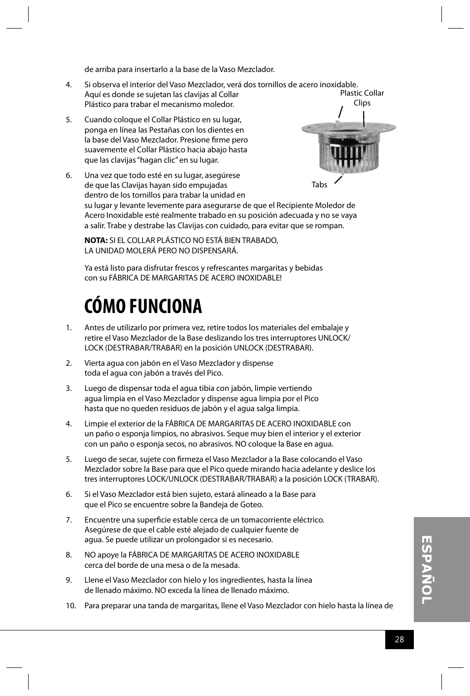 Cómo funciona | Nostalgia Electrics MSB600 SERIES User Manual | Page 30 / 37