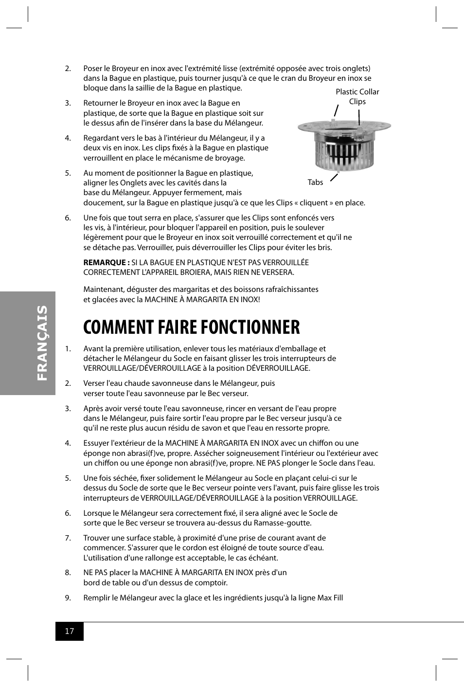 Comment faire fonctionner | Nostalgia Electrics HSB590 User Manual | Page 19 / 38