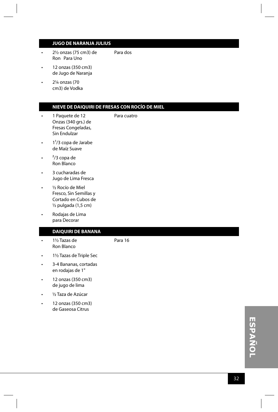 Nostalgia Electrics HSB590 User Manual | Page 34 / 38