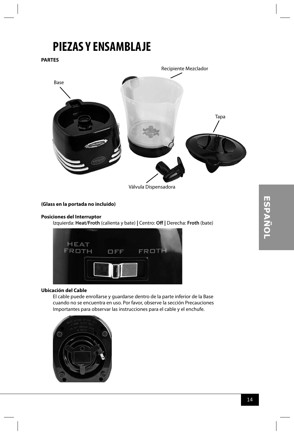 Piezas y ensamblaje | Nostalgia Electrics HCM700 SERIES User Manual | Page 16 / 32