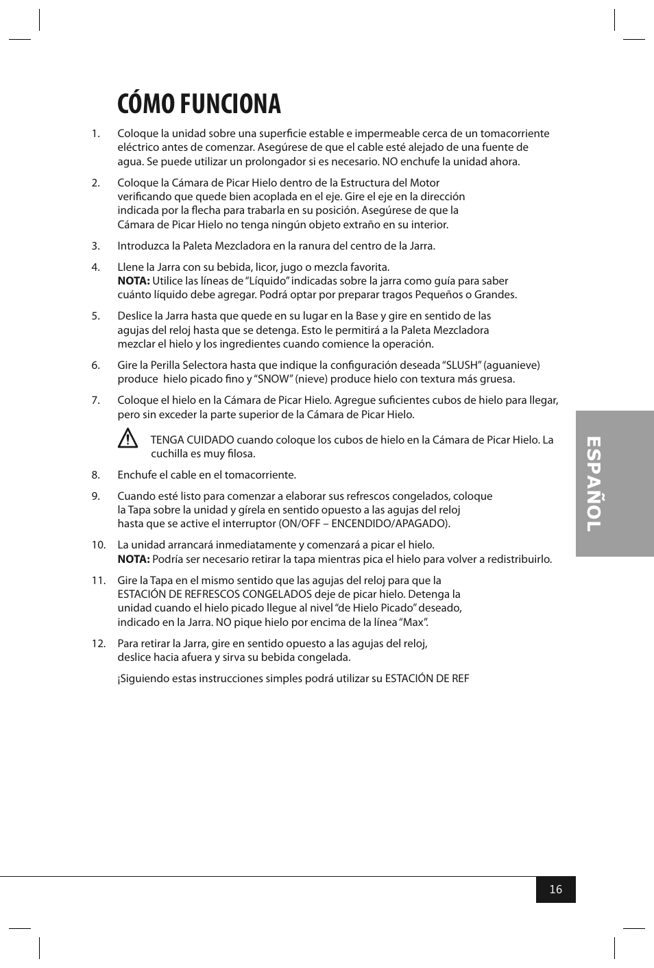 Cómo funciona | Nostalgia Electrics FBS400 RETRO RED User Manual | Page 18 / 34