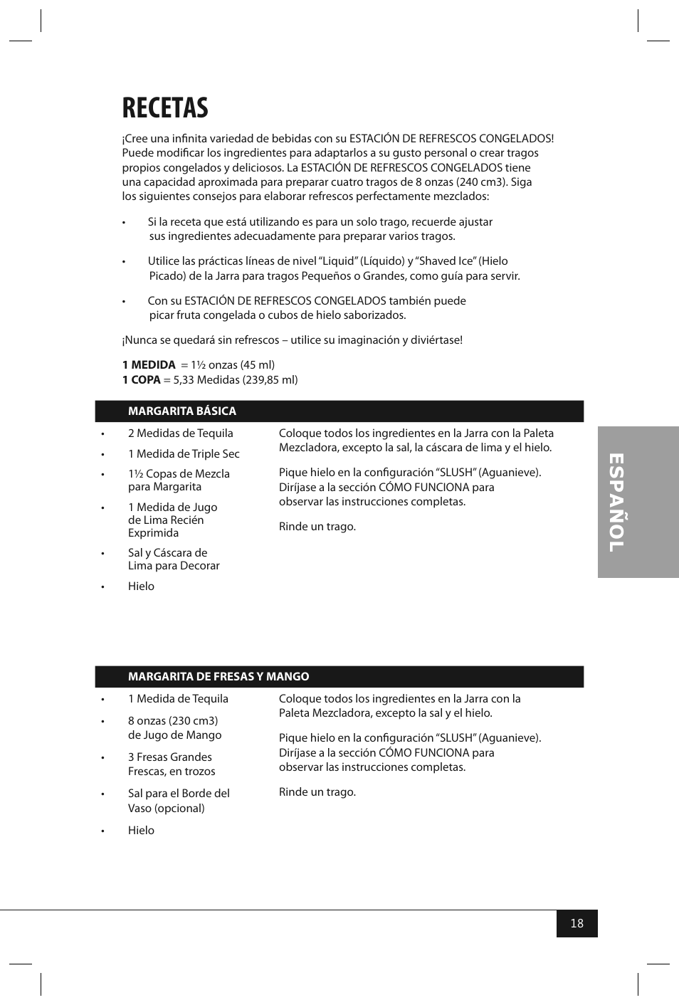 Recetas | Nostalgia Electrics FBS400 RETRO RED User Manual | Page 20 / 34